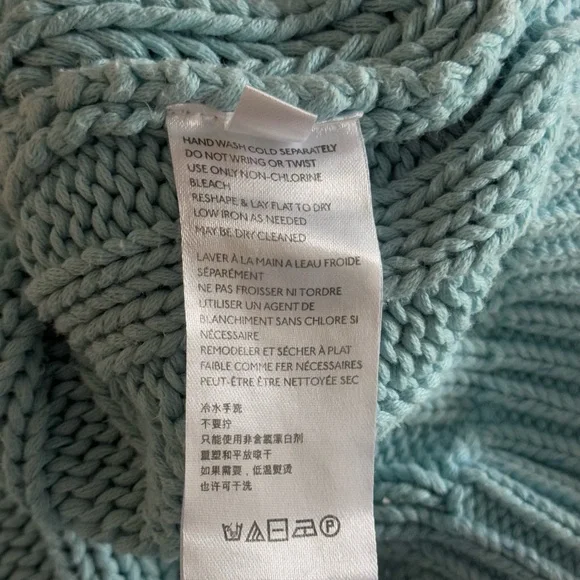 Free People Sweetheart Chunky Knit Mock Neck Oversized Sweater (L) - Picture 6 of 6